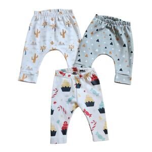 Set Of 3 Pieces Of Dreams Baby Boy Girl Pants Size 0-3 3-6 Months Pull On